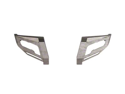 Road Armor iDentity Front Bumper Standard End Pods; Raw Steel (17-22 F-250 Super Duty)