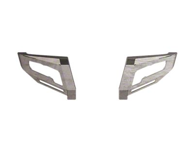 Road Armor iDentity Front Bumper WIDE End Pods; Raw Steel (11-16 F-250 Super Duty)