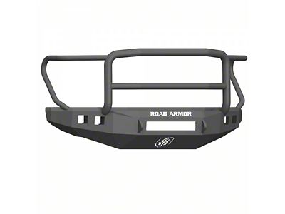 Road Armor Stealth Non-Winch Front Bumper with Lonestar Guard; Wide Flare; Textured Black (17-22 F-250 Super Duty)