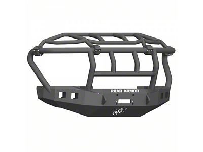 Road Armor Stealth Winch Front Bumper with Intimidator Guard; Textured Black (17-22 F-250 Super Duty)