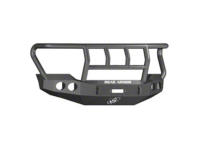 Road Armor Stealth Winch Front Bumper with Titan II Guard; Standard Flare; Textured Black (11-16 F-250 Super Duty)