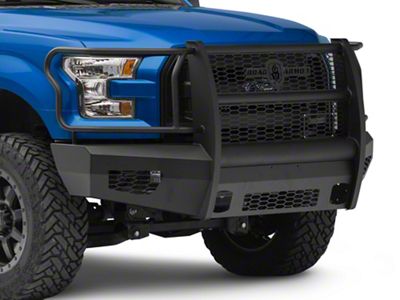 Road Armor Vaquero Series Front Bumper with Full Guard; Satin Black (15-17 F-150, Excluding Raptor)