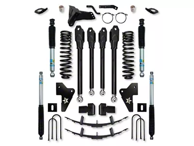 Rock Krawler 4-Inch X-Factor Series Suspension Lift Kit with Bilstein 5100 Shocks (23-26 4WD 6.8L, 7.3L F-250 Super Duty)