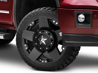XD Rockstar Matte Black 6-Lug Wheel; 22x9.5; 12mm Offset (99-06 Sierra 1500)
