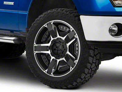 XD Rockstar II Black Machined 6-Lug Wheel; 22x9.5; 12mm Offset (09-14 F-150)