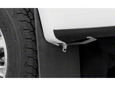 ROCKSTAR Mud Flaps Splash Guards with Trim Plates; 12-Inch x 20-Inch (23-25 F-250 Super Duty)