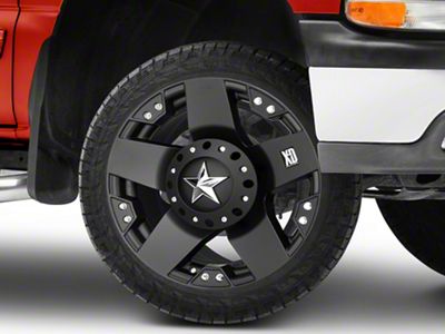 XD Rockstar Matte Black 6-Lug Wheel; 22x9.5; 12mm Offset (99-06 Silverado 1500)