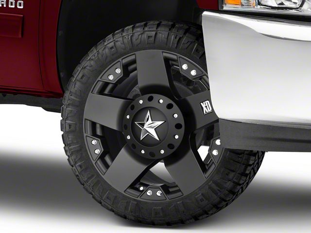 XD Rockstar Matte Black 6-Lug Wheel; 22x9.5; 12mm Offset (07-13 Silverado 1500)