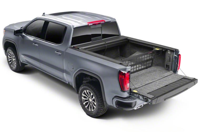 Rear Trunk Envelope Style Cargo Net For Chevy Silverado & GMC Sierra – Black Mesh Organizer With Hooks