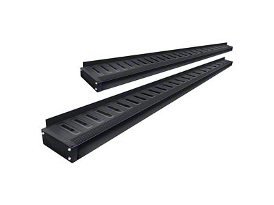 Romik ROF-T Running Boards; Black (19-24 RAM 3500 Regular Cab)