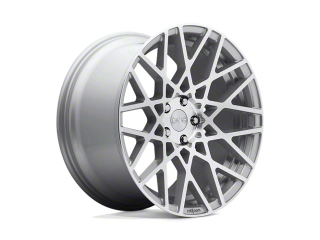 Rotiform BLQ Gloss Silver Machined 5-Lug Wheel; 19x8.5; 38mm Offset (87-90 Dakota)