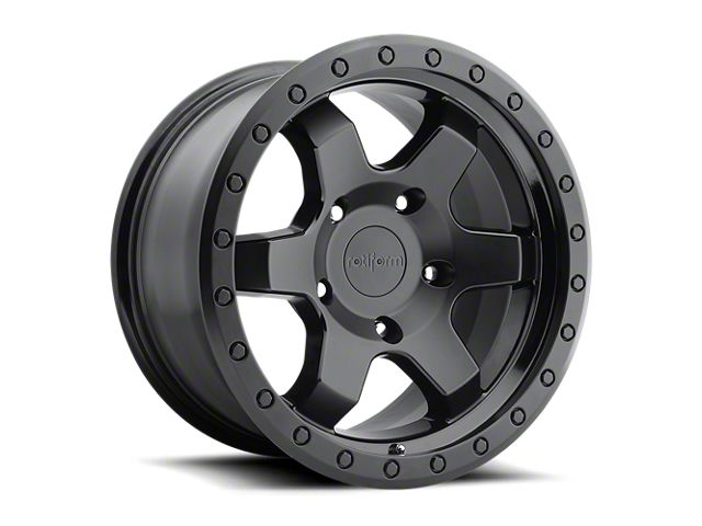 Rotiform Six Matte Black 6-Lug Wheel; 17x9; 1mm Offset (19-24 Silverado 1500)