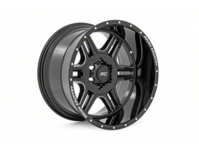 Rough Country 92 Series Gloss Black Machined 5-Lug Wheel; 18x9; 0mm Offset (02-08 RAM 1500, Excluding Mega Cab)