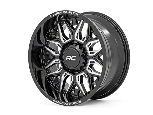 Rough Country 86 Series Gloss Black Milled 6-Lug Wheel; 20x10; -19mm Offset (04-08 F-150)