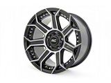 Rough Country 89 Series Black Machined Gun Metal 6-Lug Wheel; 17x9; -12mm Offset (04-08 F-150)