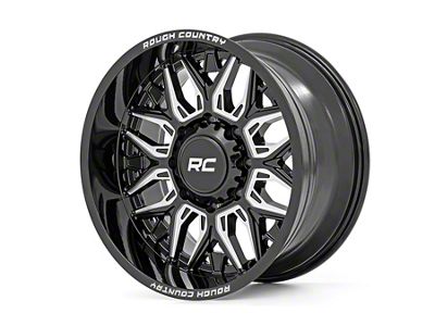 Rough Country 86 Series Gloss Black Milled 6-Lug Wheel; 20x10; -18mm Offset (07-13 Sierra 1500)