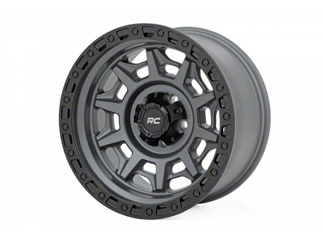 Rough Country 85 Series Simulated Beadlock Gunmetal Gray 6-Lug Wheel; 17x9; -12mm Offset (07-13 Silverado 1500)