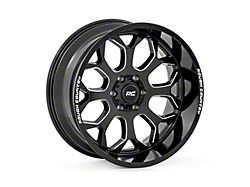 Rough Country 96 Series Gloss Black Milled 6-Lug Wheel; 22x10; -19mm Offset (07-13 Silverado 1500)