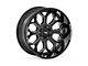 Rough Country 96 Series Gloss Black Milled 6-Lug Wheel; 22x10; -19mm Offset (07-13 Silverado 1500)