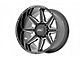 Rough Country 91 Series Gloss Black Milled 6-Lug Wheel; 20x12; -44mm Offset (07-13 Silverado 1500)