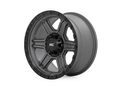 Rough Country 79 Series Gunmetal Gray with Black Ring 6-Lug Wheel; 17x8.5; 0mm Offset (07-14 Tahoe)