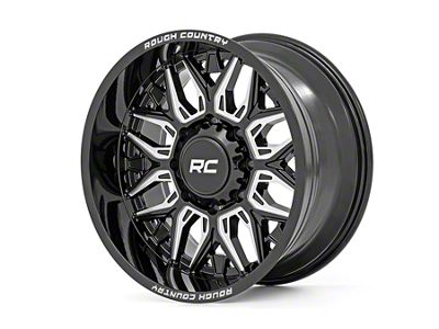 Rough Country 86 Series Gloss Black Milled 8-Lug Wheel; 20x10; -19mm Offset (08-10 F-250 Super Duty)