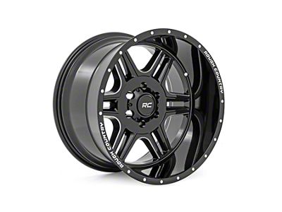 Rough Country 92 Series Gloss Black Machined 8-Lug Wheel; 20x12; -44mm Offset (08-10 F-250 Super Duty)