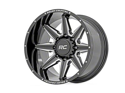 Rough Country 91 Series Gloss Black Milled 8-Lug Wheel; 20x12; -44mm Offset (08-10 F-350 Super Duty SRW)