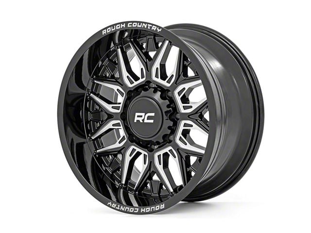 Rough Country 86 Series Gloss Black Milled 6-Lug Wheel; 20x10; -19mm Offset (09-14 F-150)