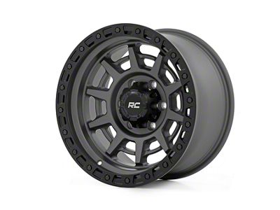 Rough Country 85 Series Simulated Beadlock Gunmetal Gray 8-Lug Wheel; 17x9; 0mm Offset (10-18 RAM 3500 SRW)