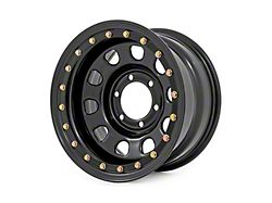 Rough Country Steel Simulated Bead Lock Gloss Black Wheel; 17x9; -12mm Offset (14-18 Sierra 1500)