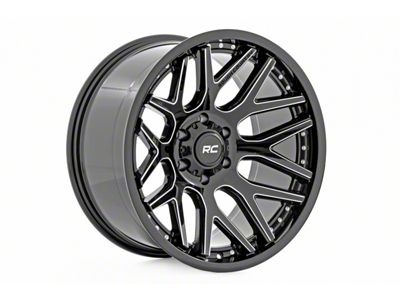 Rough Country 95 Series Gloss Black Machined 6-Lug Wheel; 20x10; -19mm Offset (15-20 F-150)
