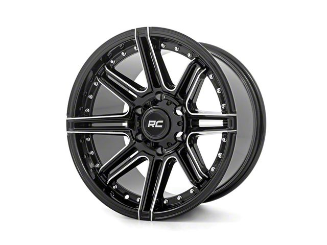 Rough Country 88 Series Gloss Black Milled 6-Lug Wheel; 20x10; -25mm Offset (15-20 Tahoe)