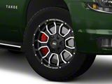 Rough Country 93 Series Matte Black Milled 6-Lug Wheel; 20x9; 0mm Offset (15-20 Tahoe)