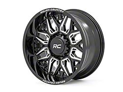 Rough Country 86 Series Gloss Black Milled 6-Lug Wheel; 20x10; -25mm Offset (19-25 Sierra 1500)