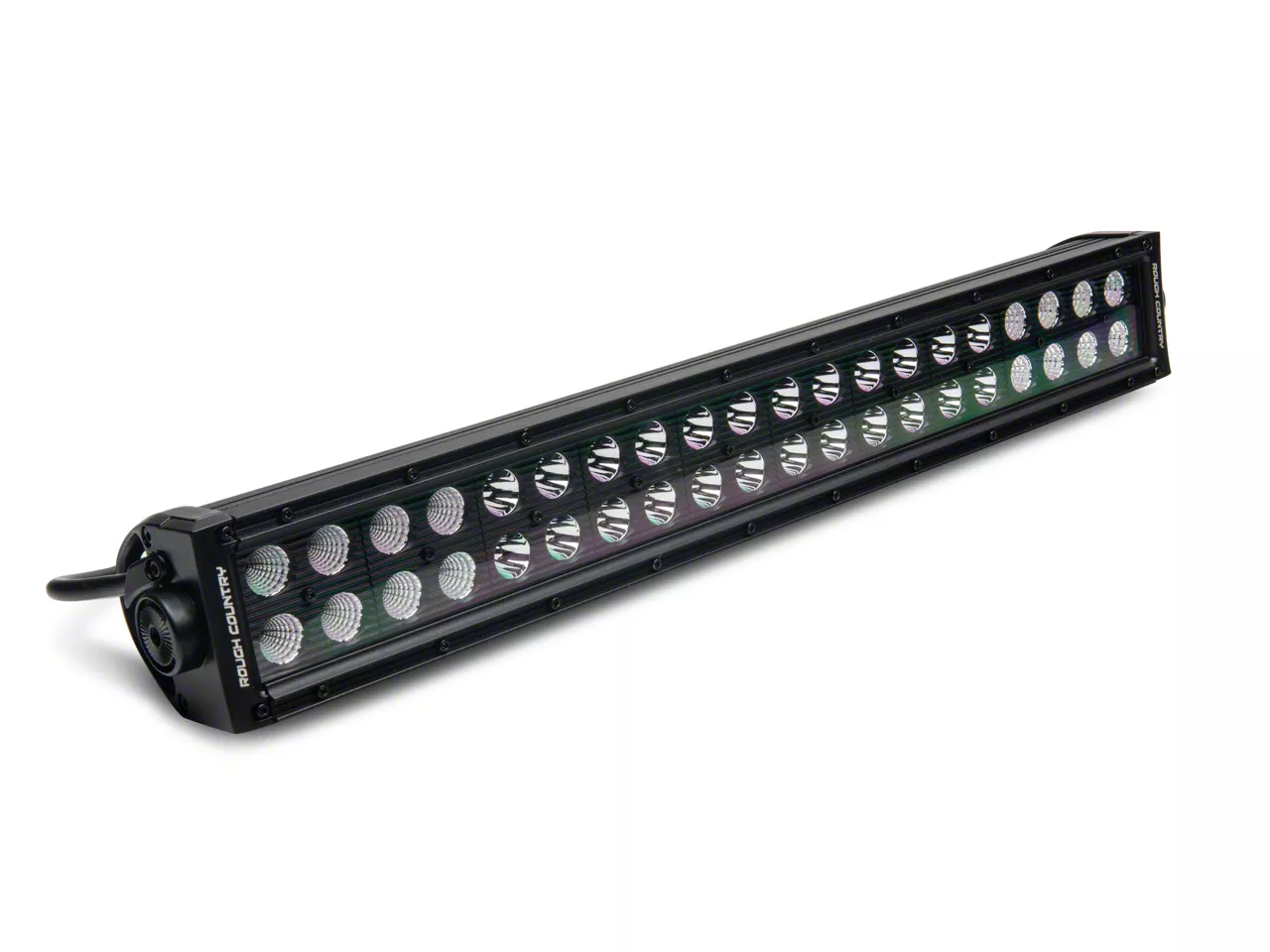Rough Country 20-Inch Black Series Dual Row LED Light Bar; Flood/Spot Combo Beam (Universal; Some Adaptation May Be Required)