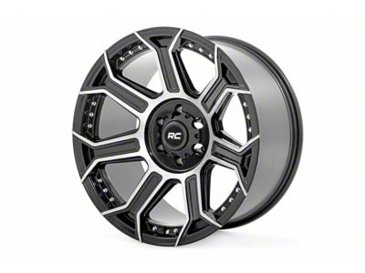 Rough Country 89 Series Black Machined Gun Metal 8-Lug Wheel; 20x10; -19mm Offset (23-24 F-250 Super Duty)