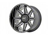 Rough Country 91 Series Gloss Black Milled 8-Lug Wheel; 20x12; -44mm Offset (23-25 F-250 Super Duty)