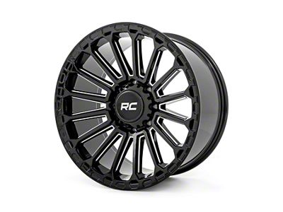 Rough Country 97 Series Gloss Black Milled 8-Lug Wheel; 20x10; -19mm Offset (23-24 F-250 Super Duty)