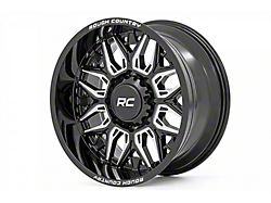 Rough Country 86 Series Gloss Black Milled 8-Lug Wheel; 20x10; -19mm Offset (23-26 F-350 Super Duty SRW)