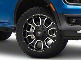 Rough Country 93 Series Matte Black Milled 6-Lug Wheel; 20x9; 0mm Offset (24-26 Ranger)