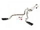 Rough Country Dual Exhaust System with Black Tips; Side Exit (21-24 2.7L EcoBoost F-150)