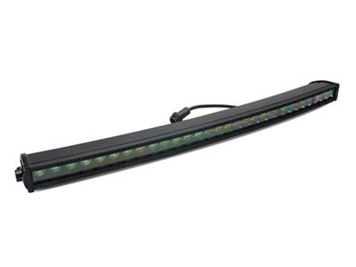 Rough Country 30-Inch Black Series Curved Single Row LED Light Bar; Spot Beam (Universal; Some Adaptation May Be Required)