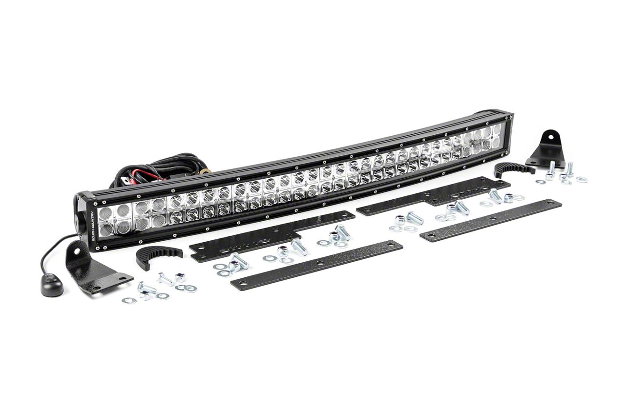 Rough Country Silverado 30 in. Curved Chrome Series LED Light Bar