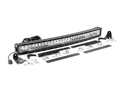 Rough Country 30-Inch Curved Chrome Series LED Light Bar Hidden Grille Kit (14-15 Silverado 1500)