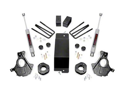 Rough Country 3.50-Inch Knuckle Suspension Lift Kit with Performance N2.0 Struts (14-18 4WD Silverado 1500 w/ Stamped Steel or Cast Aluminum Control Arms)