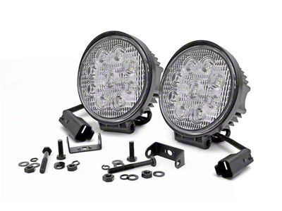 Rough Country 4-Inch LED Round Lights; Spot Beam (Universal; Some Adaptation May Be Required)