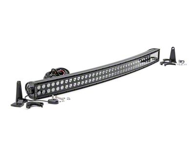 Rough Country 40-Inch Black Series Curved Dual Row LED Light Bar; Flood/Spot Combo Beam (Universal; Some Adaptation May Be Required)