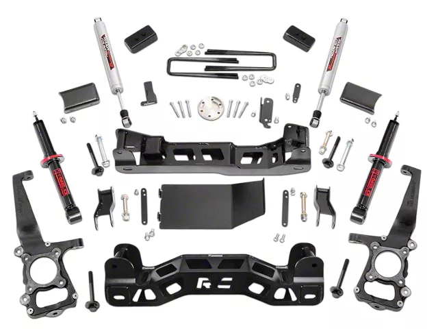 Rough Country 4-Inch Suspension Lift Kit with Lifted Struts (11-13 4WD F-150, Excluding Raptor)