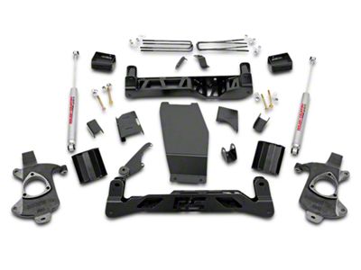 Rough Country 5-Inch Knuckle Suspension Lift Kit with Shocks (14-18 4WD Silverado 1500)